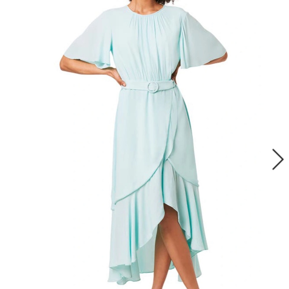 French Connection Emina Belted High/Low Midi Dress